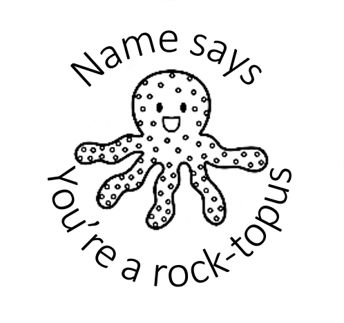 Rocktopus Stamp round - STAMP IT, By Miss. M