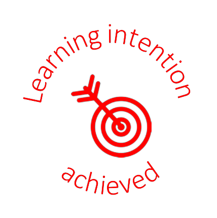 Learning Intention Target Learning Intention (Target) | Personalised Teacher Stamps – STAMP IT ...