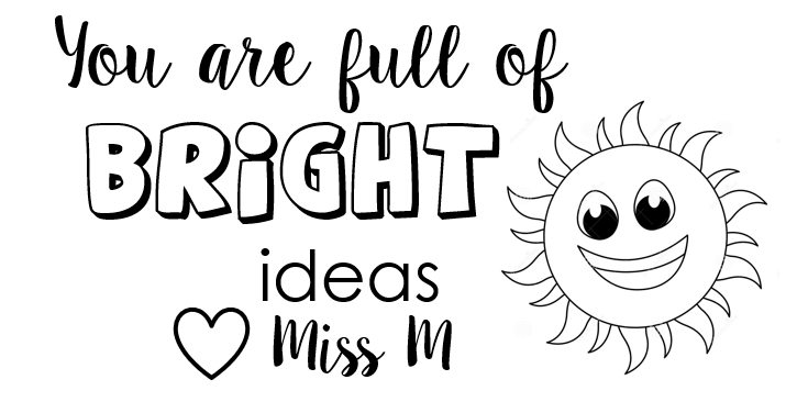 Rectangle Bright Ideas Sun Stamp - STAMP IT, By Miss. M
