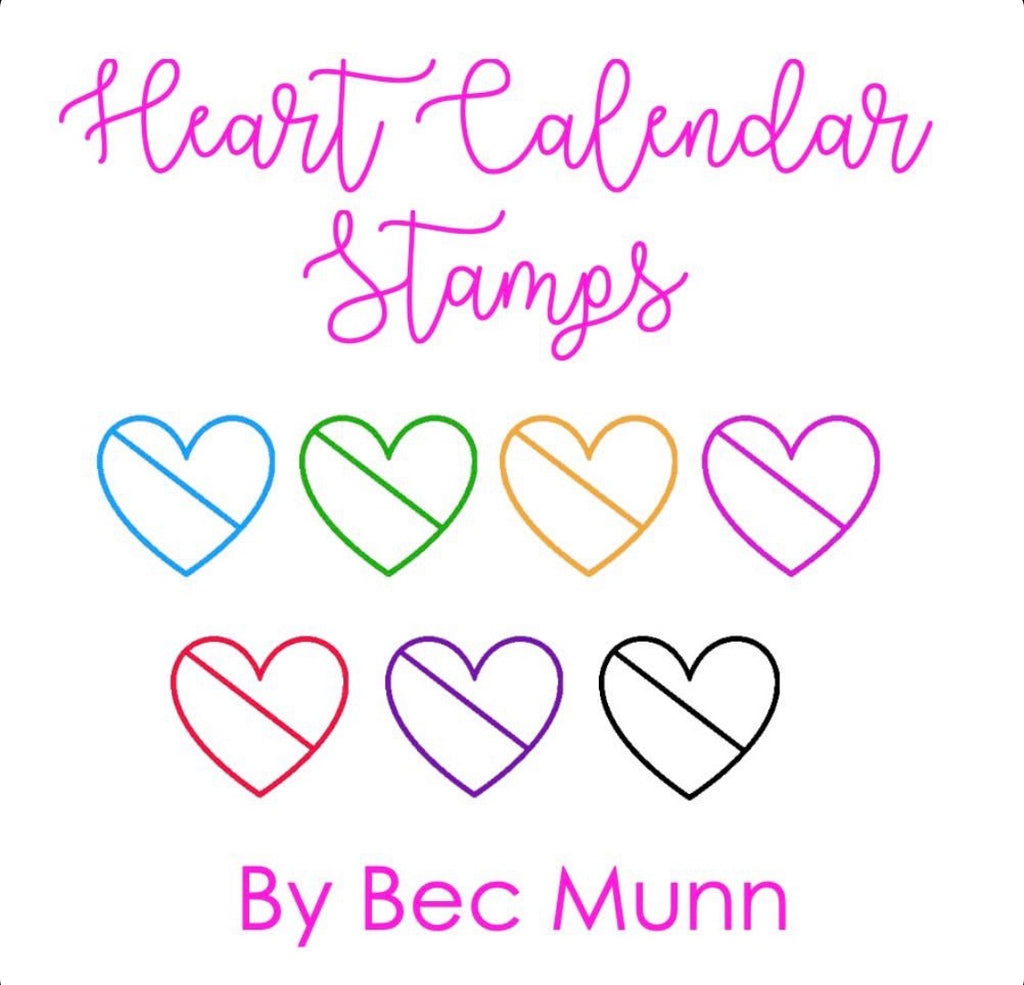 Heart Calendar Stamp (1 stamp) - STAMP IT, By Miss. M