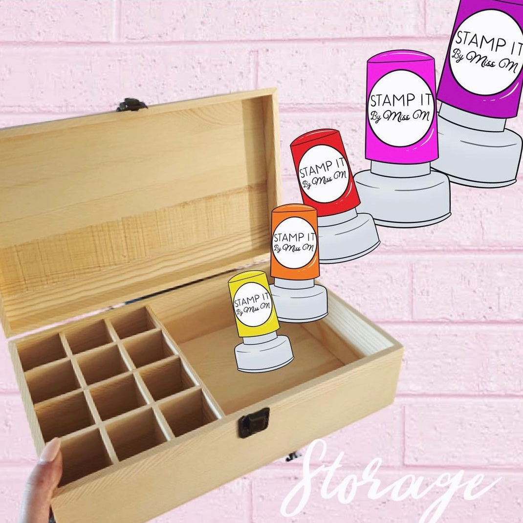 Wooden stamp box small – STAMP IT, By Miss. M