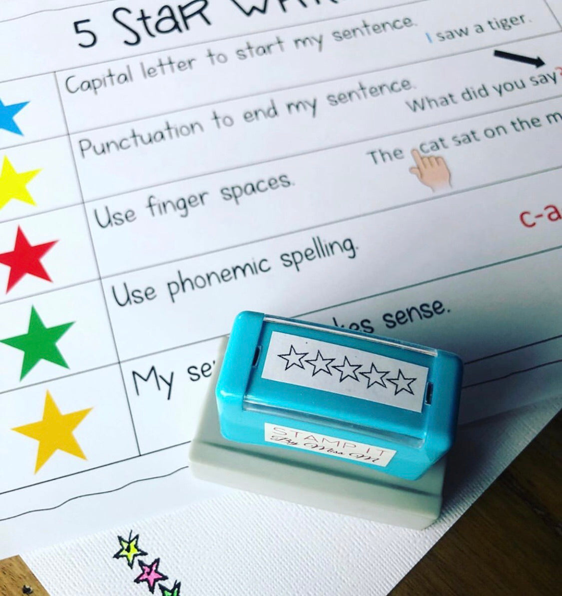 Feedback Personalised Teacher Stamps 5 star reflection stamp – STAMP IT, By  Miss. M