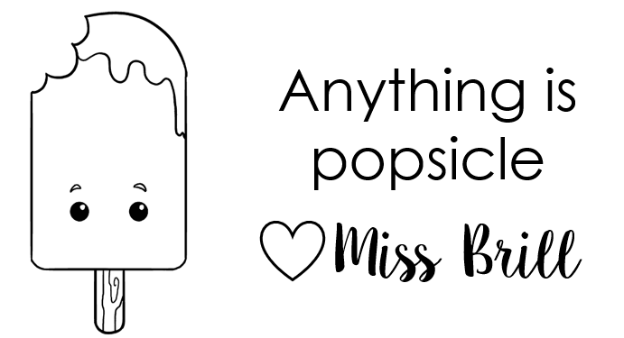 Popsicle Rectangle Stamp - STAMP IT, By Miss. M